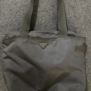 Prada Tessuto Olive Green Tote Bag